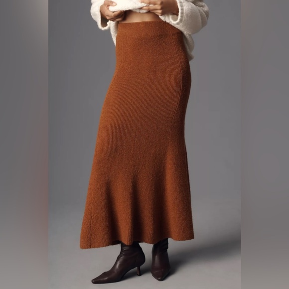 Maeve Fit Flare Sweater Midi Skirt - Picture 3 of 4